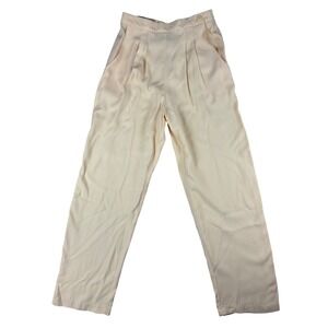 San‎ Moire Vintage Pleated Trousers High Waist Career Casual Pants Sz 8 USA Made